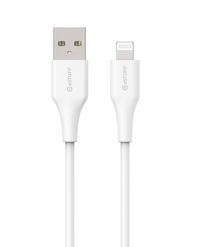 eSTUFF INFINITE Super Soft USB-A to Lightning Cable to Cable MFI 1m, 100% recyklovaný, bílá
