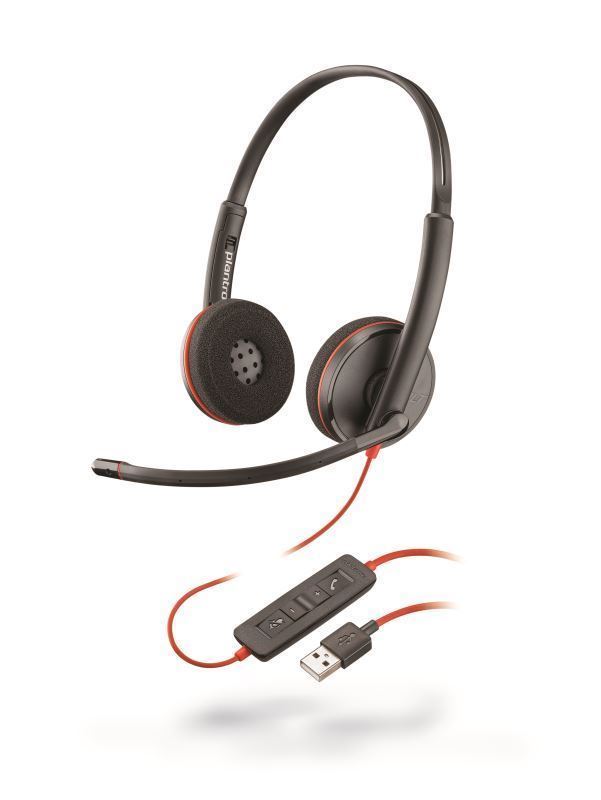 HP BLACKWIRE 3220, náhlavní souprava na obě uši se sponou, C3220, USB-A i USB-C konektor ( 8X228AA)