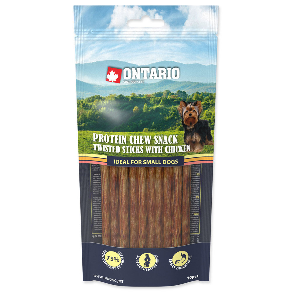 ONTARIO PROTEIN ZUVACI PAMLSOK TOCENE TYCINKY S KURACIM 10 KS 12,7 CM