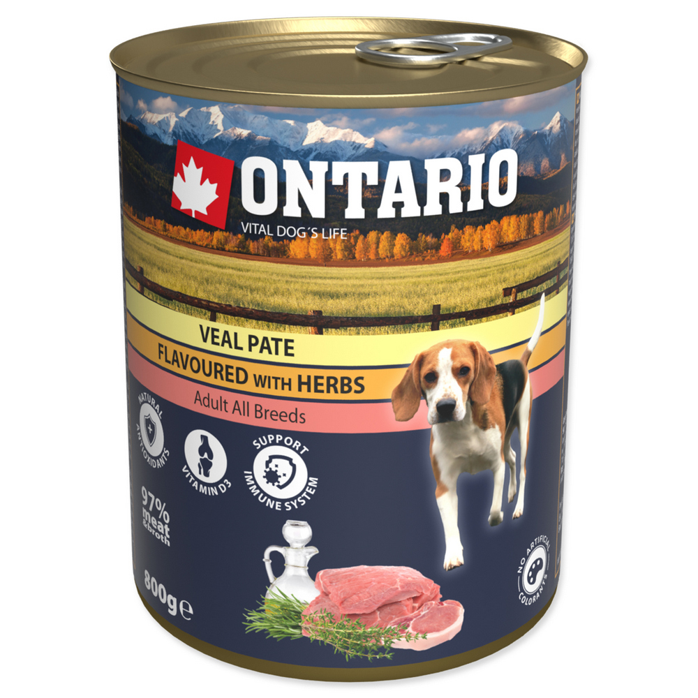 ONTARIO KONZERVA DOG VEAL PATE FLAVOURED WITH HERBS 800G, 214-21184