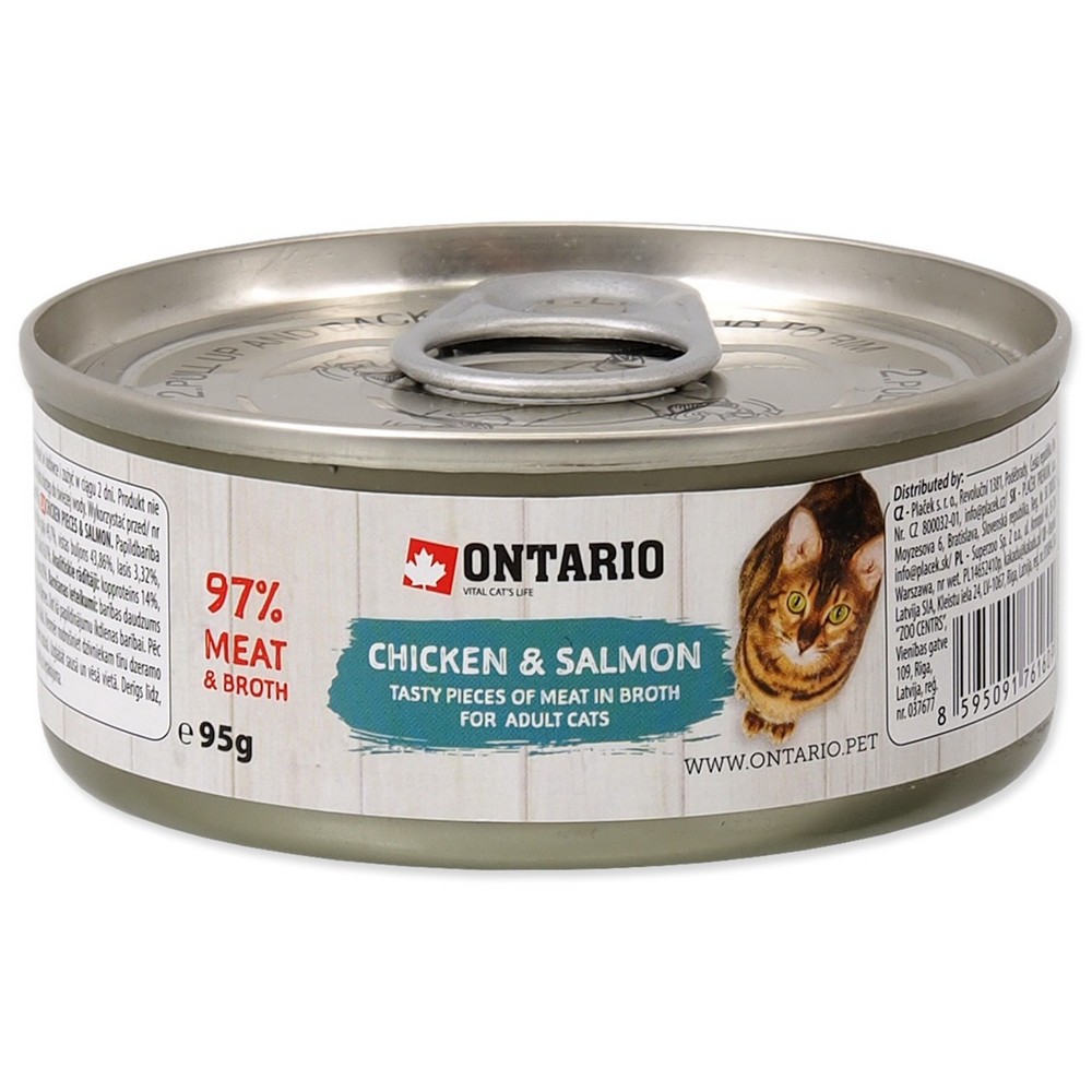 ONTARIO KONZERVA CHICKEN PIECES + SALMON 95 G (213-2002)