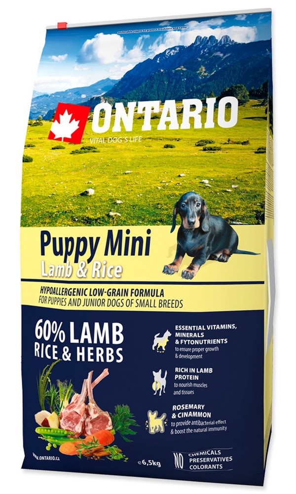 ONTARIO PUPPY MINI LAMB AND RICE (6,5KG)