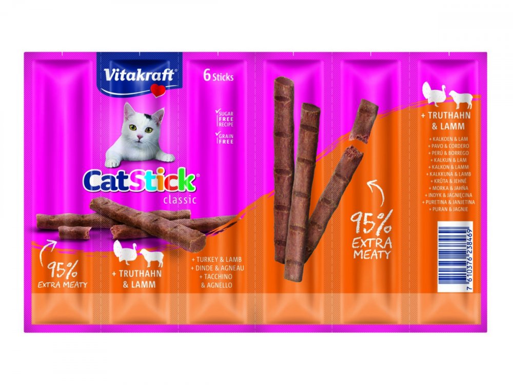 VITAKRAFT CAT STICK MINI MORKA/JAHNA 6 KS, 36 G, 2423846