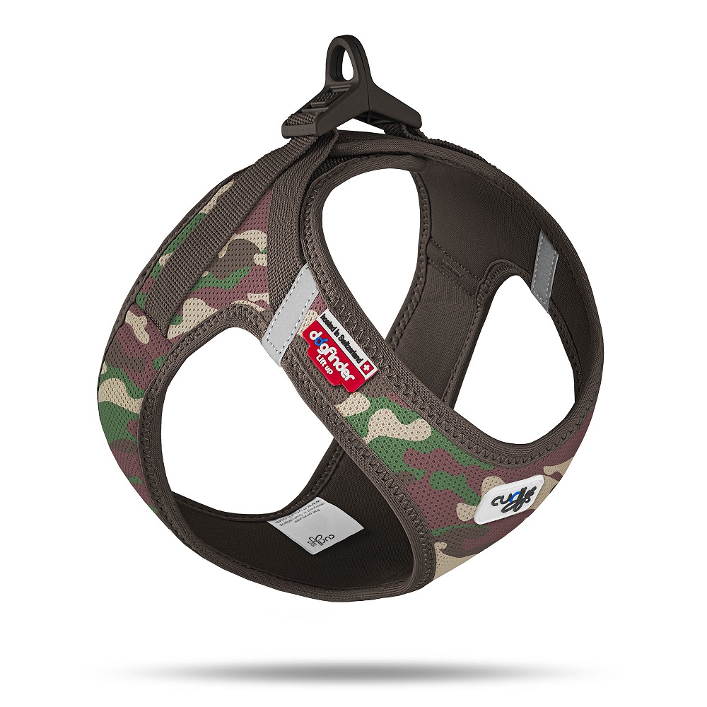 CURLI Postroj pre psov so sponou Air-Mesh Camo, M, 6-9 kg 