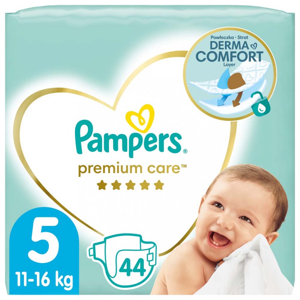 PAMPERS Premium Care Plienky jednorazové 5 (11-16 kg) 44 ks