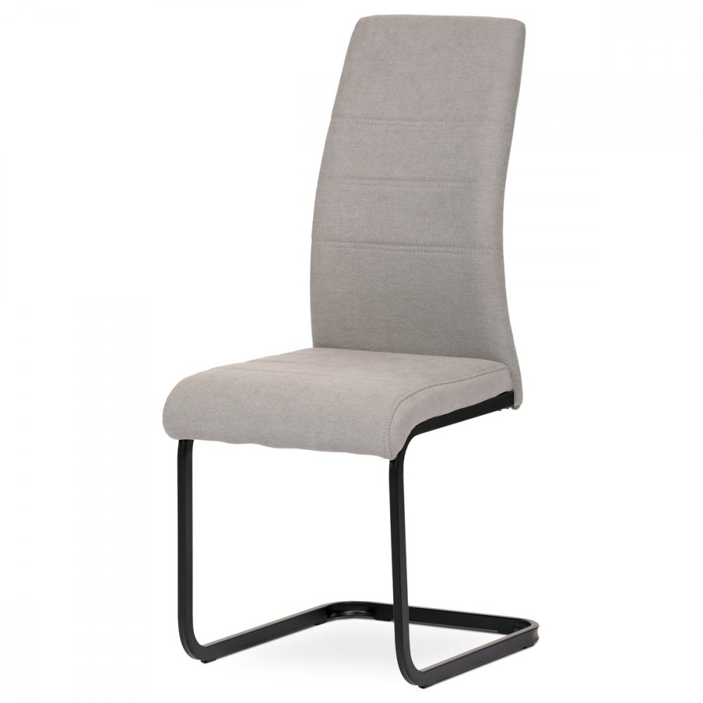 AUTRONIC DCL-414 LAN2 Židle jídelní, lanýžová látka, kovová pohupová podnož, černý kov