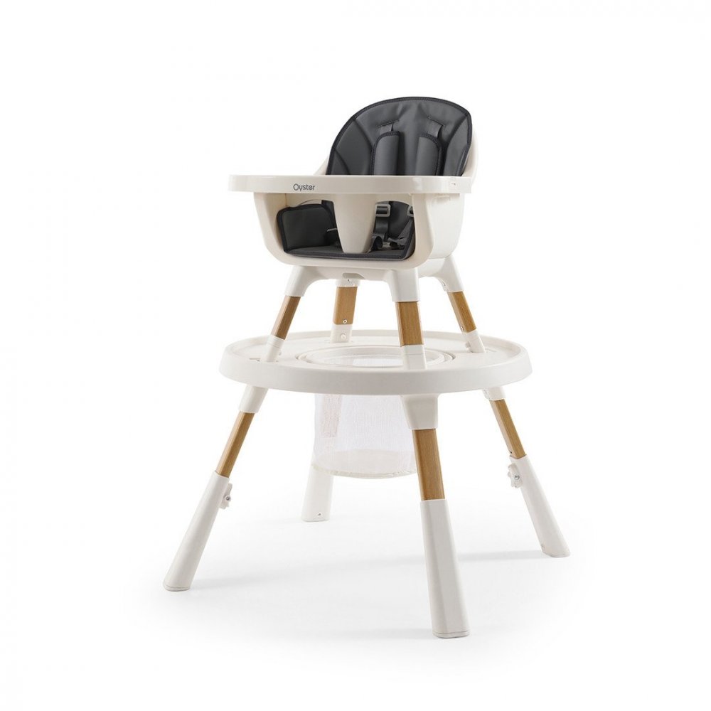 Oyster Home Highchair 4v1 - Moon, Detská jedálenská stolička 4v1 - Moon, šedá