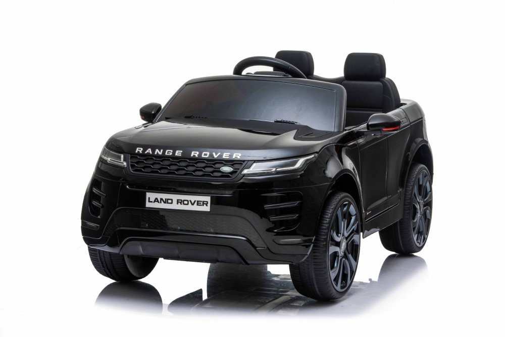 Elektrické autíčko Range Rover EVOQUE, Jednomiestne, čierne, Koženkové sedadlá, MP3 prehrávač s prípojkou USB/SD, Pohon 4x4, Batéria 12V10AH, EVA kolesá, Odpružená náprava, Kľúčové