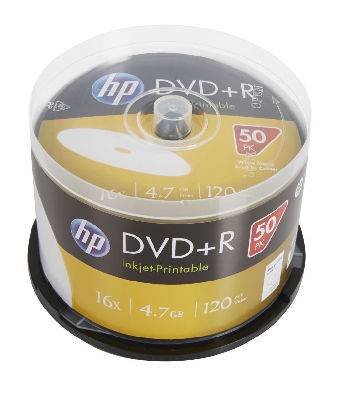 DVD+R HP 4,7 GB (120min) 16x Inkjet Printable 50-cake