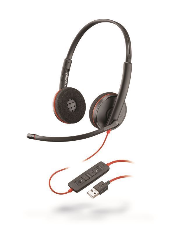 HP BLACKWIRE 3220, náhlavní souprava na obě uši se sponou, C3220, USB-A  konektor (80S02A6)