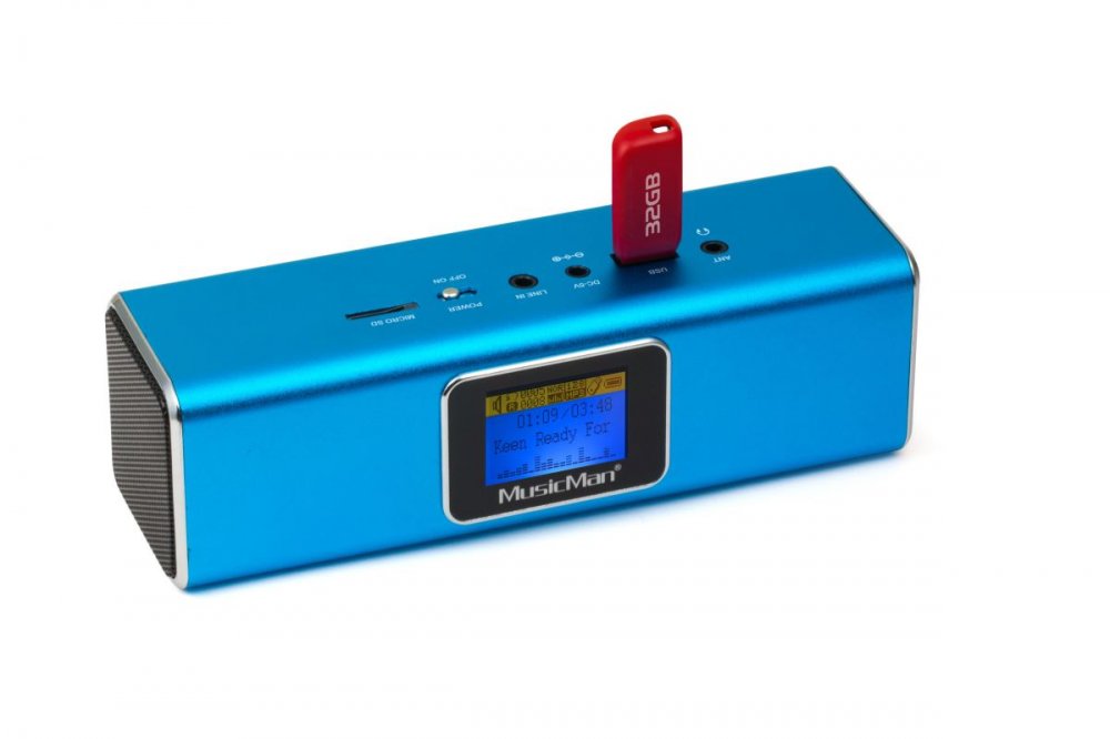 Technaxx přenosné Bluetooth rádio a reproduktor MusicMan, DAB/DAB+/FM, modrý (BT-X29)
