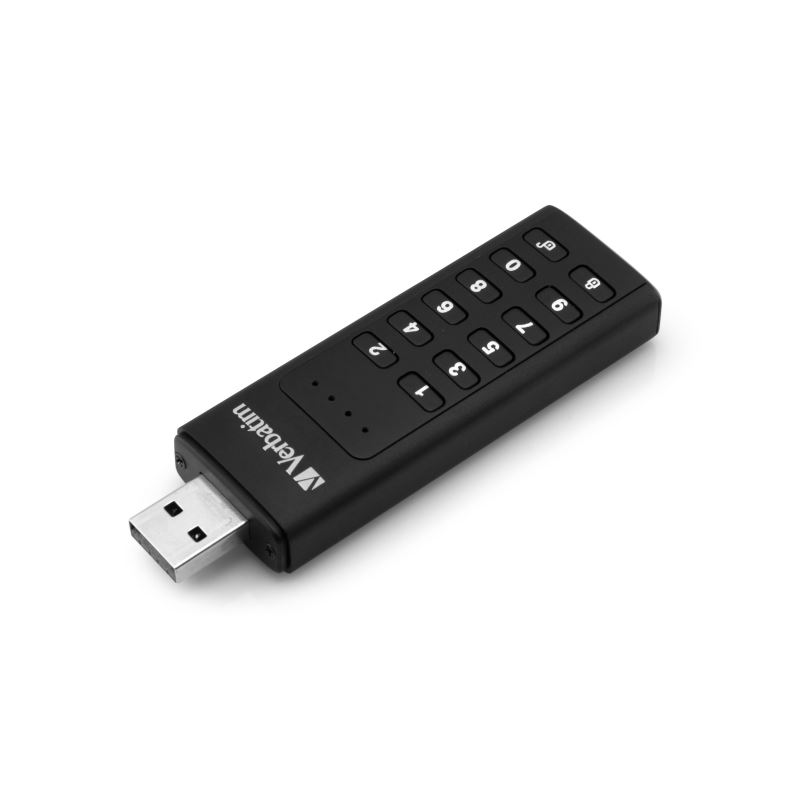 32GB USB-A Flash 3.0 Keypad Secure Store'n'Go Verbatim, s numerickou klávsenicí, 256-BIT AES