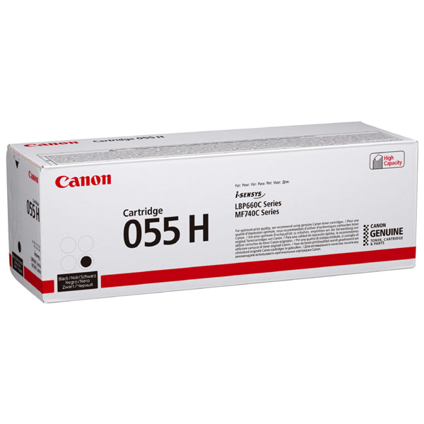 Toner Canon 055H BK, CRG-055H BK, 3020C002, fekete (black), eredeti