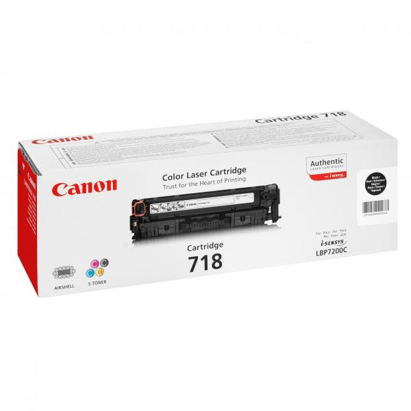 Canon originál toner CRG718, black, 3400str., 2662B002, Canon LBP-7200Cdn, O