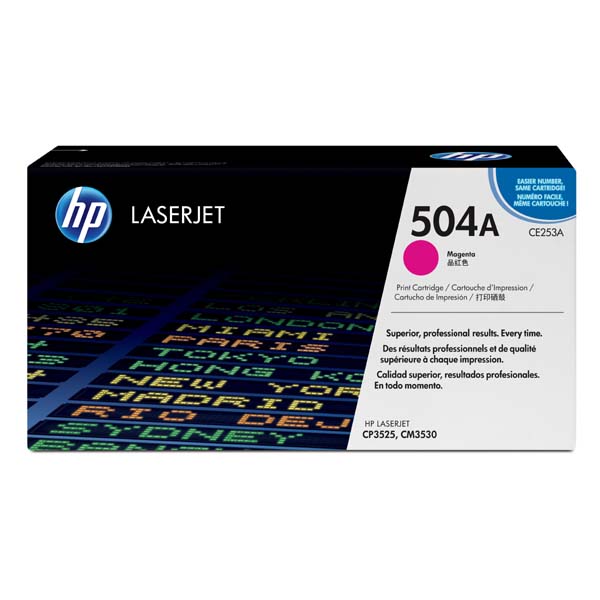 HP originál toner CE253A, HP 504A, magenta, 7000str.