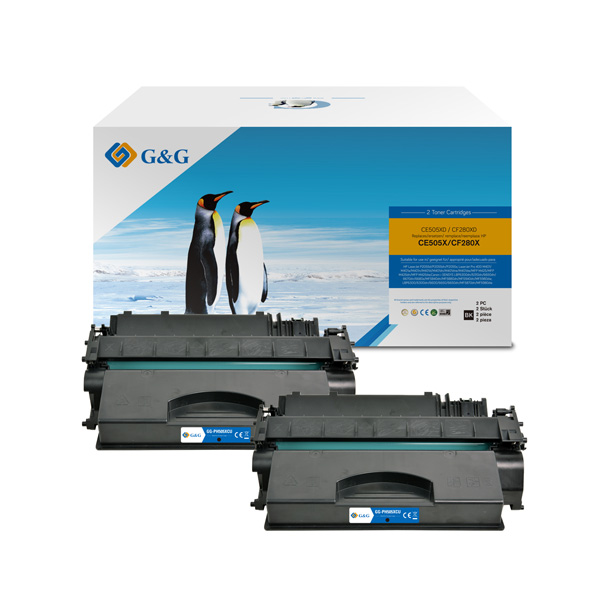 G&G kompatibil. toner s HP CE505X, CF280X, Canon CRG719H, NT-PH505XCU, HP 05X, black, 6500str.