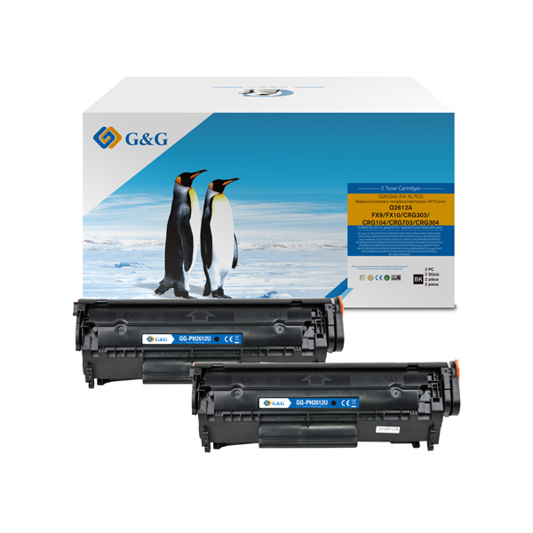 G&G kompatibil. toner s HP Q2612A, Canon CRG303, CRG104, CRG703, FX10, CRG, NT-PH2612U, HP 12A, black, 2000str.