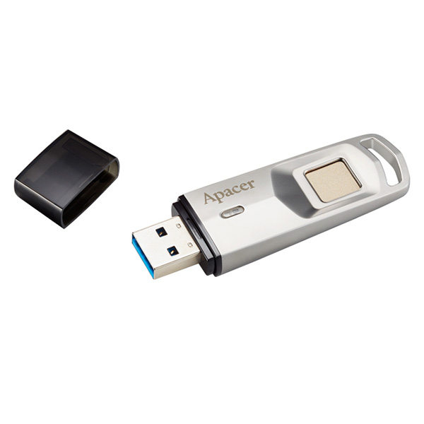 Apacer USB flash disk, USB 3.0, 32GB, AH651, strieborný, AP32GAH651S-1, s odtlačkom prsta
