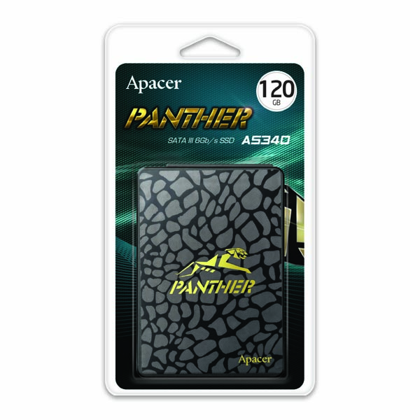 Interný disk SSD Apacer 2.5", SATA III, 120GB, AS340, AP120GAS340G-1, 550 MB/s-R, 500 MB/s-W,Panther