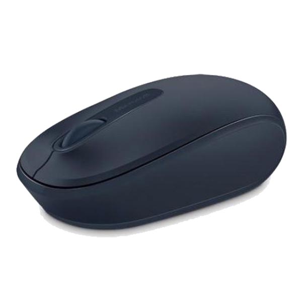 Microsoft Myš Mobile Mouse 1850, 1000DPI, 2.4 [GHz], optická, 3tl., bezdrôtová, čierno-modrá, 1 ks AA, Klasická, Microsoft Nano Tr