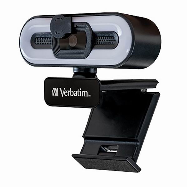 Verbatim Full HD Webkamera 2560x1440, 1920x1080, USB 2.0, čierna, Windows, Mac OS X, Linux kernel, Android Chrome, FULL HD, 30 FPS