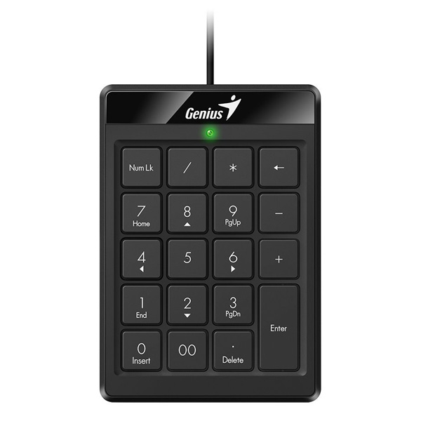 Genius NumPad 110, numerická klávesnica numerická, drôtová (USB), čierna, nie
