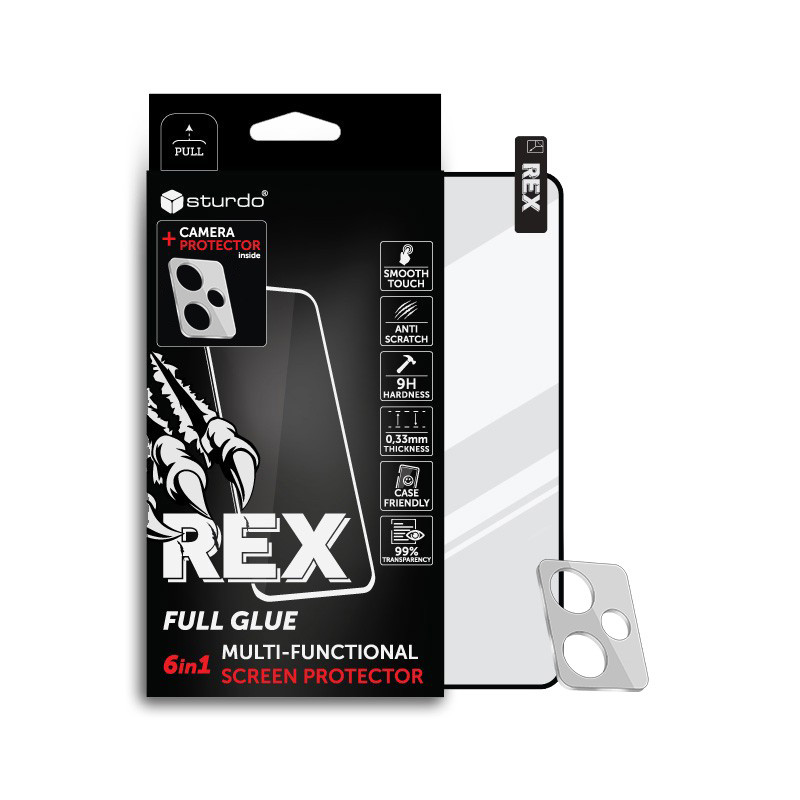 Sturdo REX ochranné sklo Xiaomi Note 12 5G (6in1 Full Glue)