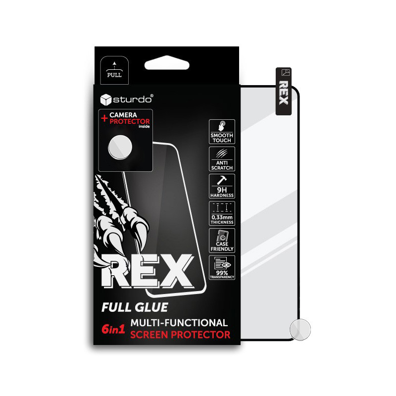 Sturdo REX ochranné sklo + sklo na fotoaparát iPhone XR (6in1 Full Glue)