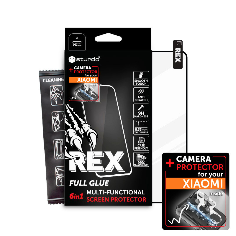 Sturdo REX ochranné sklo + sklo na fotoaparát Xiaomi Redmi Note 12S (6in1 Full Glue)