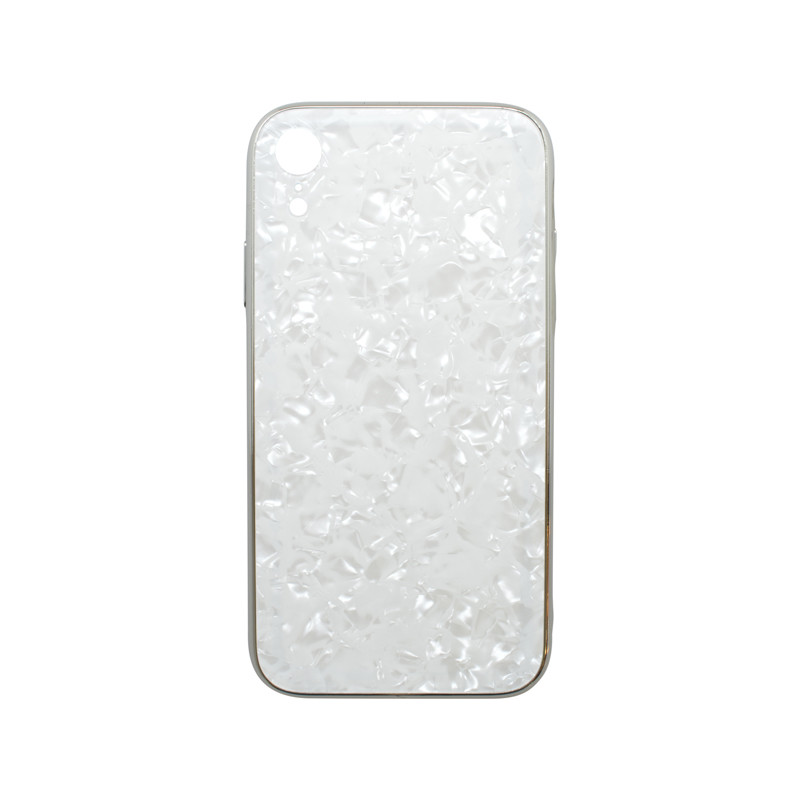 Obrázok Puzdro Marble Glass iPhone XR biele