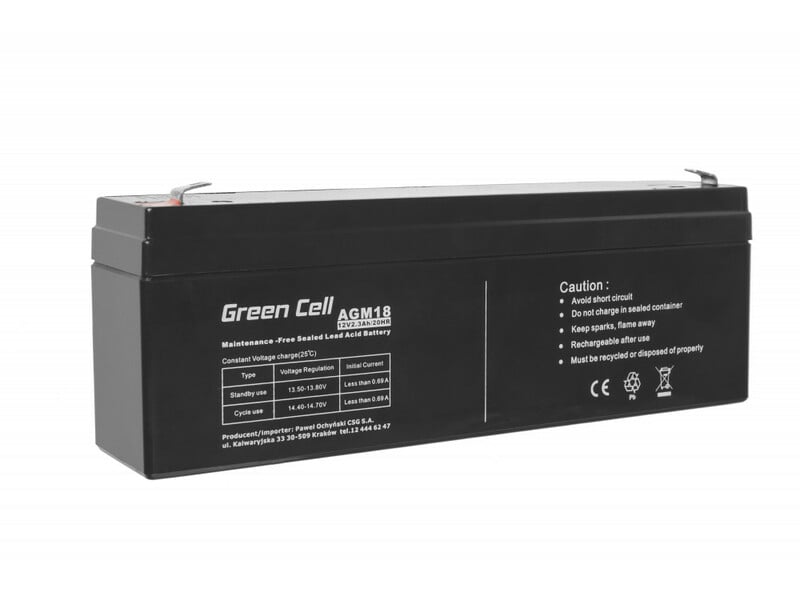 GREEN CELL AGM18 AGM BATTERY 12V 2.3AH