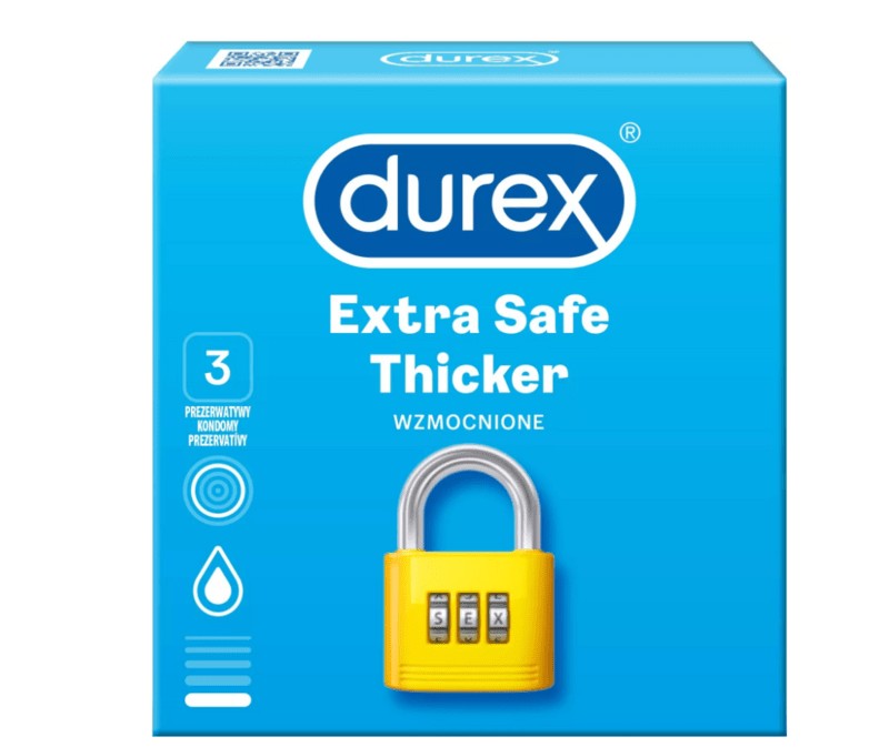 Durex Extra Safe Thicker 3 ks
