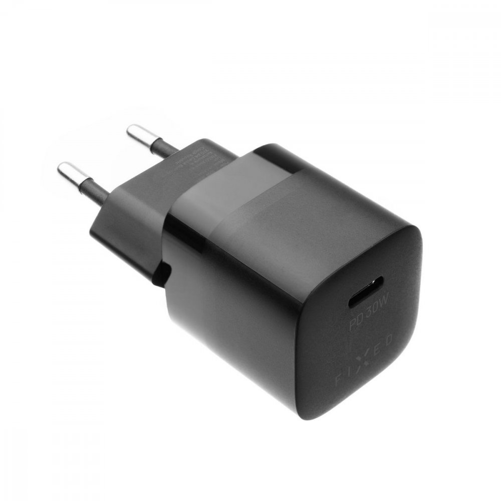 FIXED FIXC30M-C-BK SIETOVA NABIJACKA MINI S USB-C VYSTUPOM A PODPOROU PD, 30W, CIERNA