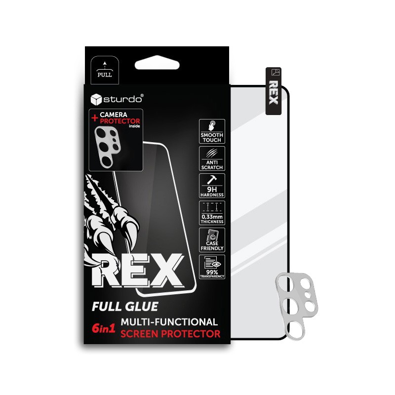 STURDO FMO-1876-SAM-S23UL PRE SAMSUNG GALAXY S23 ULTRA REX 6IN1 FULL GLUE+CAMERA