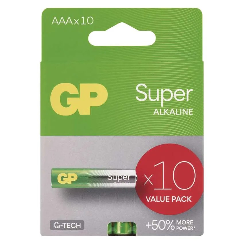 Baterie alcalina GP SUPER AAA (LR03) - 10 buc 1013121001