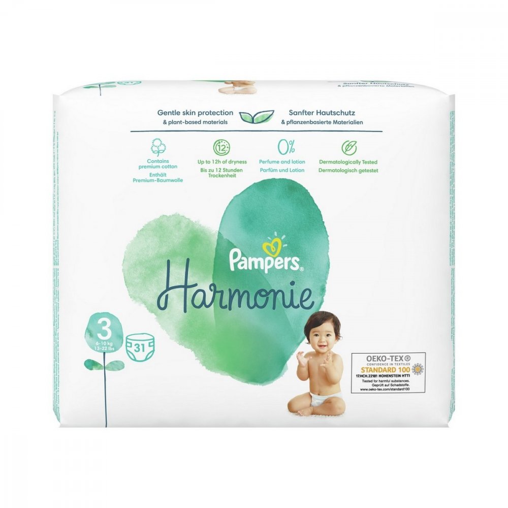 Pampers Harmonie 3 6 -10 kg 31 ks