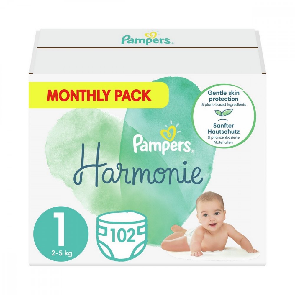 PAMPERS Harmonie 1 2-5 kg 102 ks