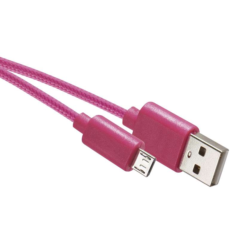 EMOS USB kábel 2.0 A/M - micro B/M 1m ružový SM7006P