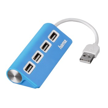 HAMA 12179 USB 2.0 HUB 1:4, BUS POWERED, MODRY
