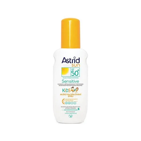 Astrid Sun Sensitive Kids SPF50 + mlieko na opaľovanie spray 150 ml
