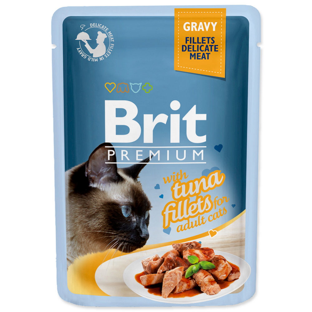 BRIT PREMIUM CAT KAPSICKA DELICATE FILLETS IN GRAVY WITH TUNA 85G (293-111252)