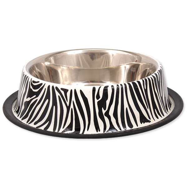 Dog Fantasy miska nerez s gumou zebra 2,8 l