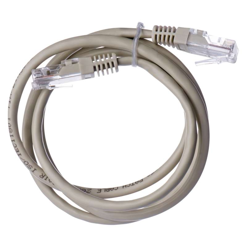 Emos Patch kabel UTP, CAT 5e, AWG26, PVC, šedý, 1m