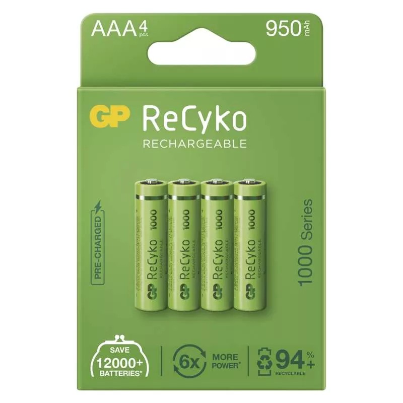 GP NIMH 1000 mAh R03/B4 Recyko