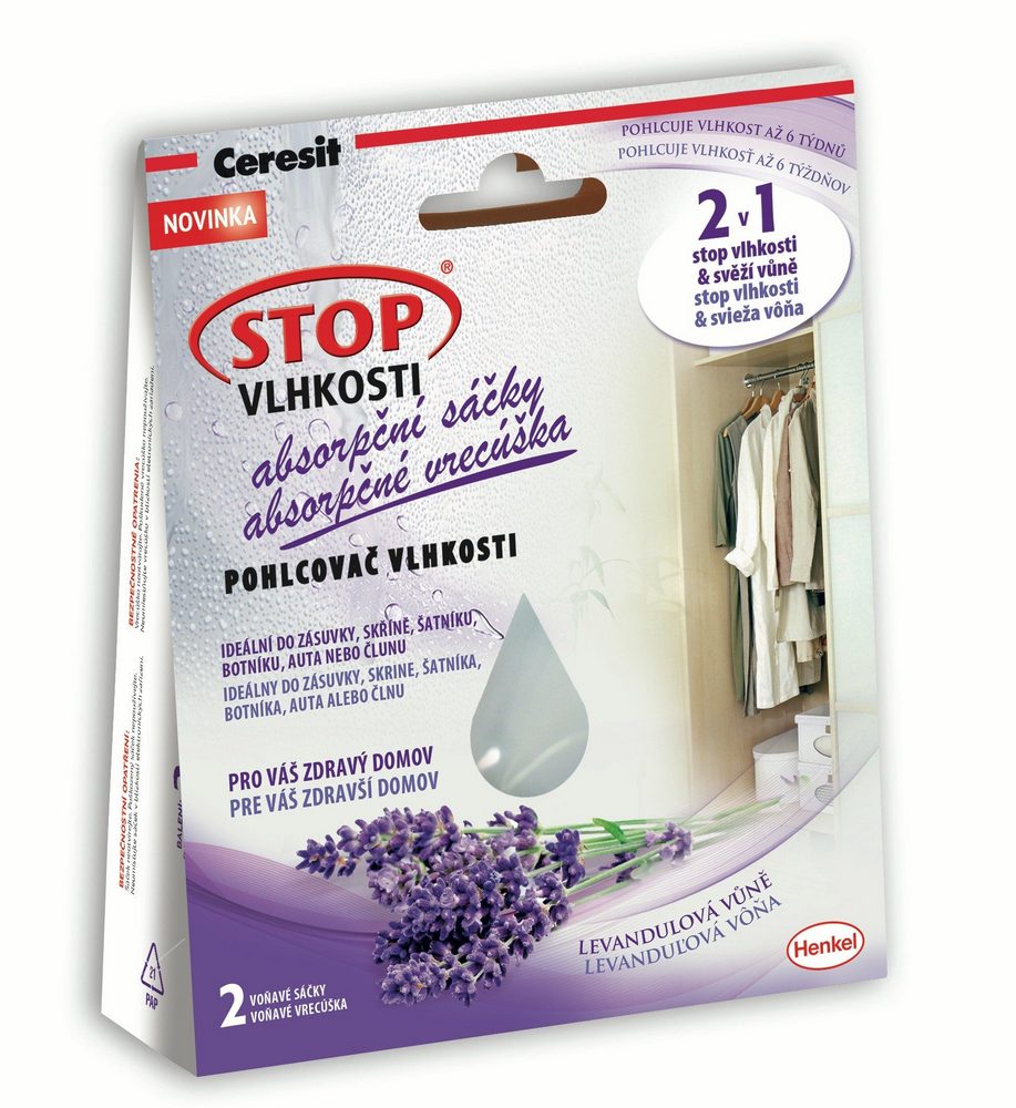 HENKEL CERESIT STOP VLHKOSTI ABSORPCNE VRECUSKA RELAX. LEVANDULA 2X50 G