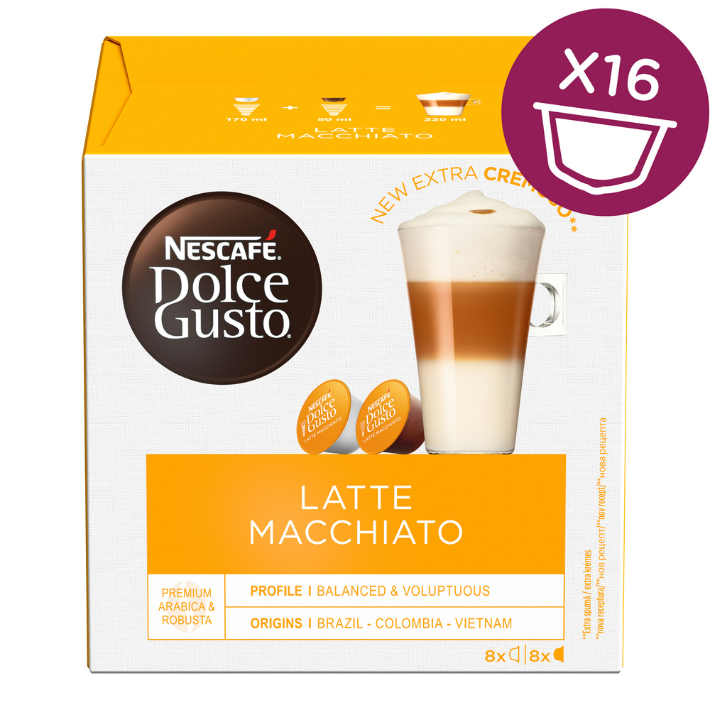 Nescafé Dolce Gusto Latte Macchiato kávové kapsule 16 ks
