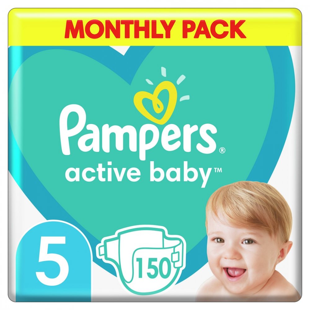 Pampers Active Baby 5 Junior 11-18 kg 150 ks