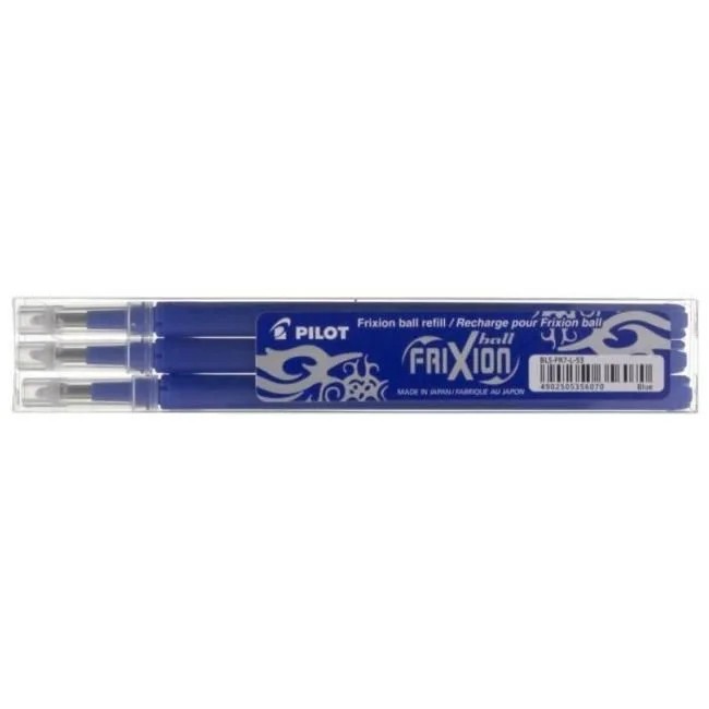 Rezervă de schimb pentru rolă de cauciuc PILOT Frixion 0,7mm albastru 3 buc