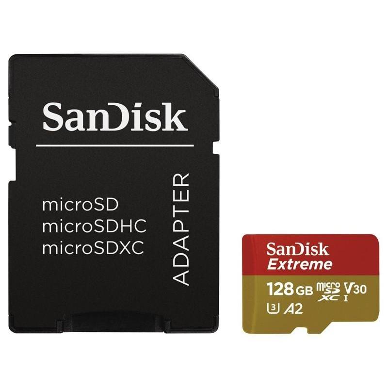 SANDISK EXTREME MICRO SDXC 128GB 160MB/S + ADAPTER