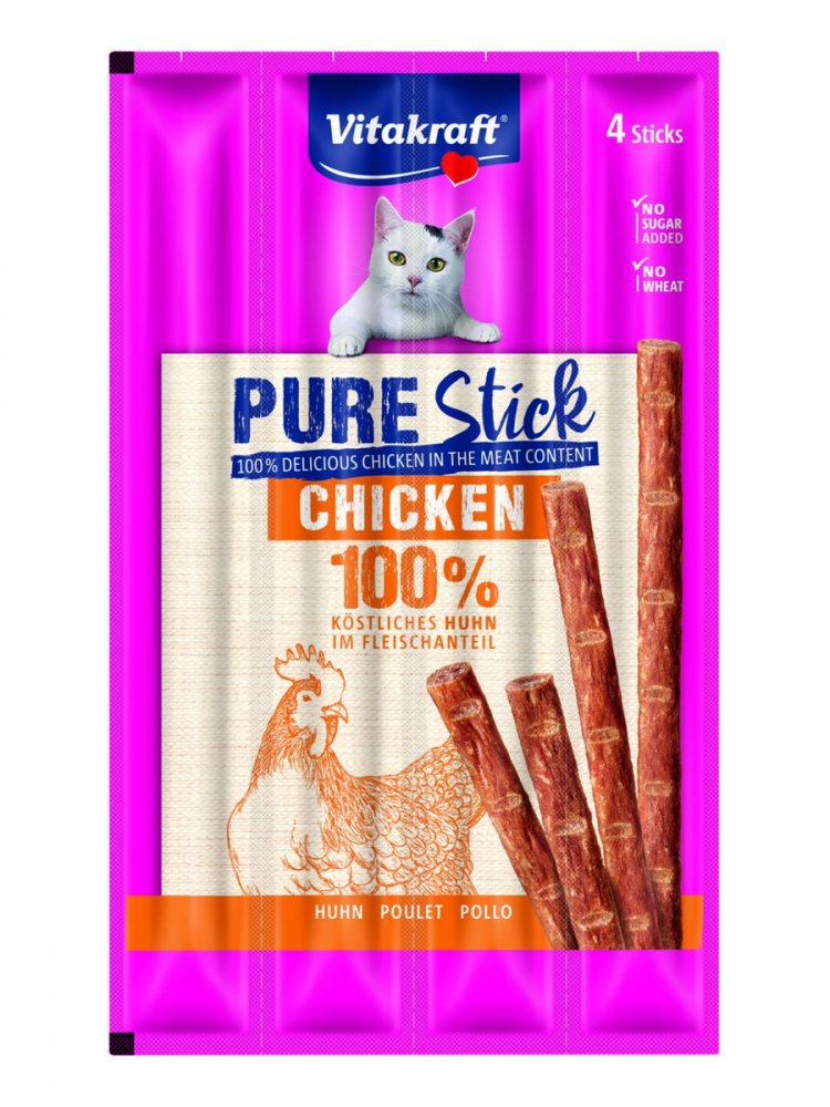 VITAKRAFT PURE STICK CHICKEN 4X5 G, 2459570